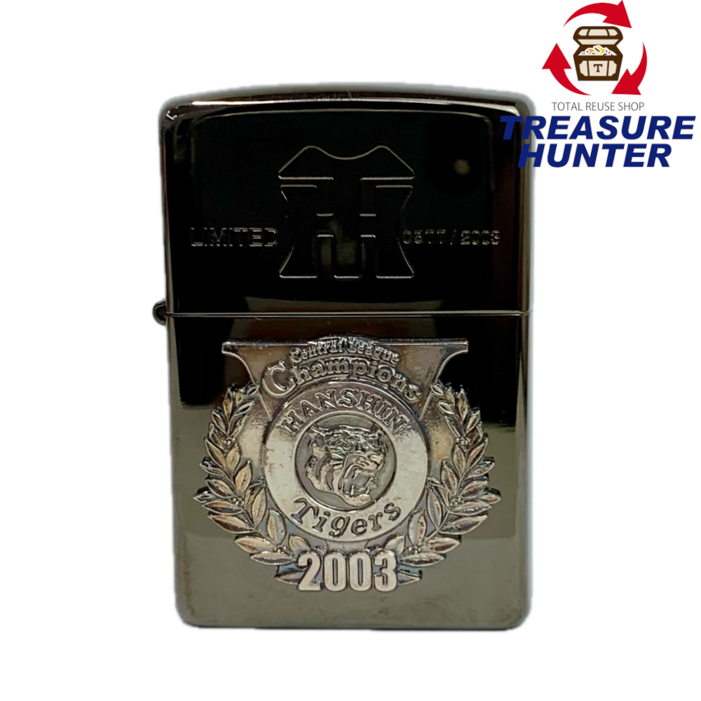 ZIPPO×阪神タイガース 2003年セリーグ優勝記念 限定0377/2003 シーズン成績刻印入 03年1月製 ジッポー 【101056725001】