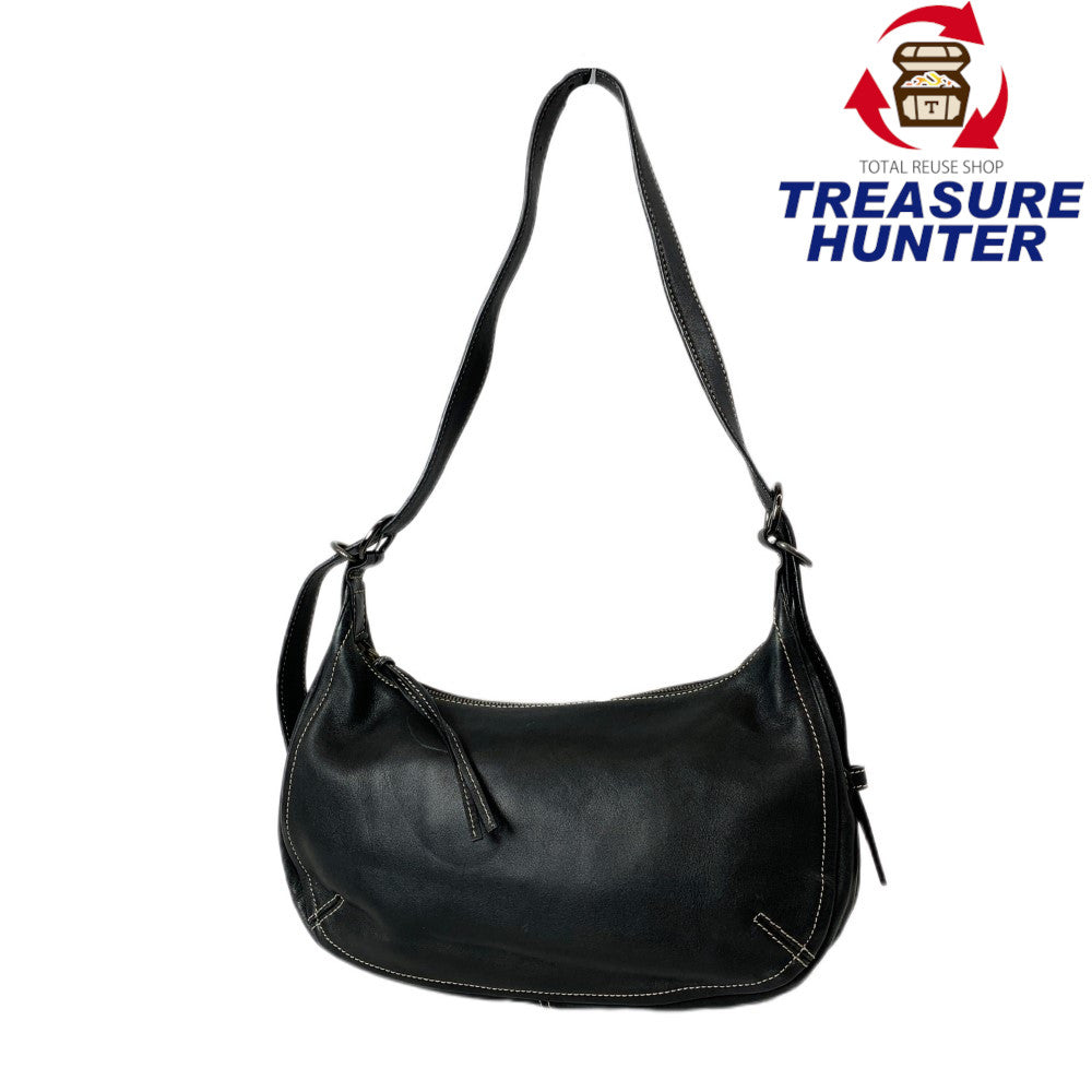 SAZABY サザビー ショルダーバッグ ブラック レザー レディース バッグ  