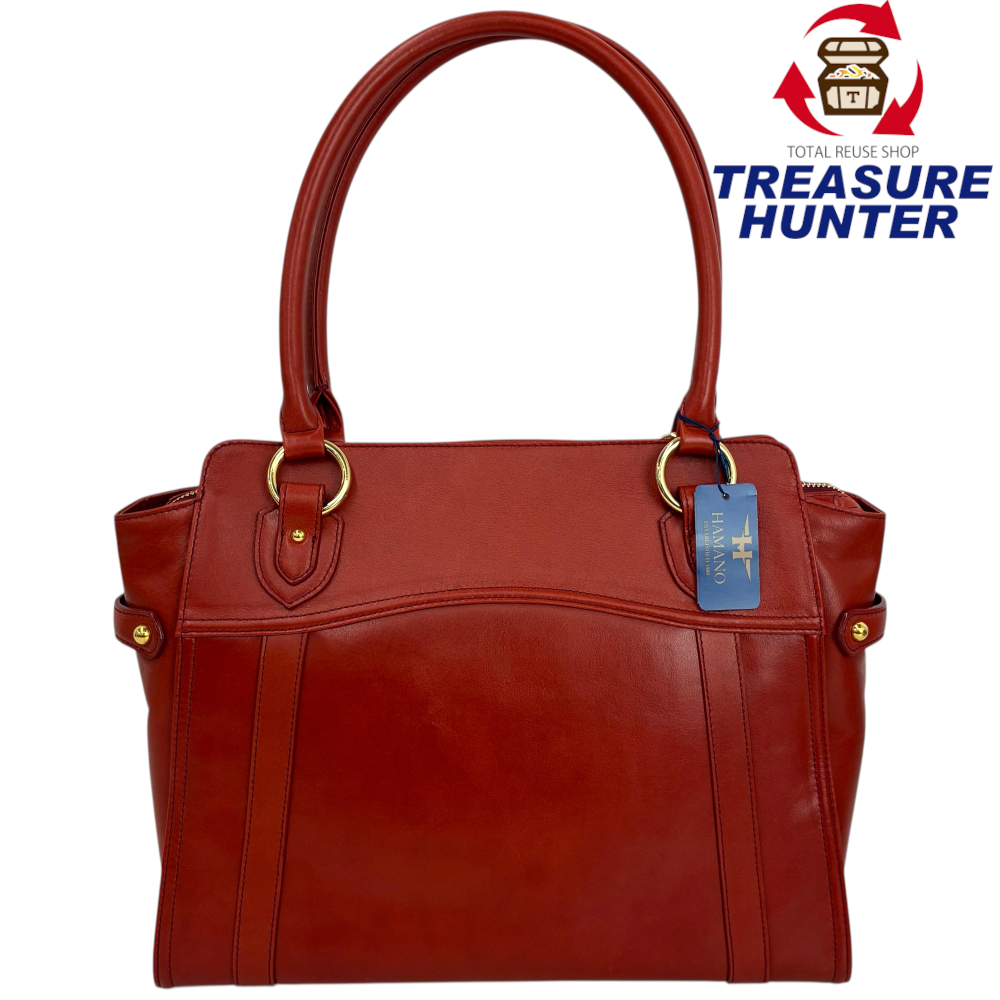 濱野皮革工藝 HAMANO スパイス ラージトートバッグ 18-67630 レッド