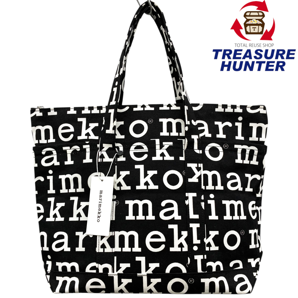 marimekko UUSI MINI MATKURI LOGO トートバッグ ブラック マリメッコ