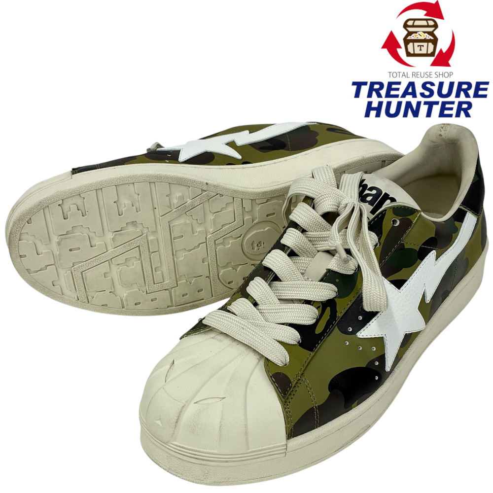 A BATHING APE 1ST CAMO SKULL STA サイズ29cm グリーン