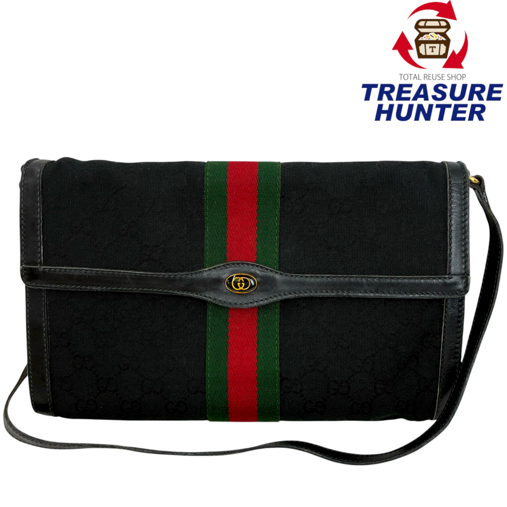 グッチ ワンショルダー カンデンスキー シェリーライン GGキャンバス ブラック GUCCI GGキャンバス シェリーライン ショルダーバッグ 67・04・3657