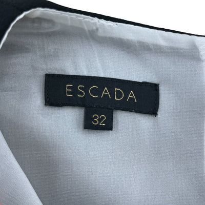中古 ESCADA　エスカーダ ノースリーブワンピース ブラック＆ブルー Sサイズ 【100043554002】