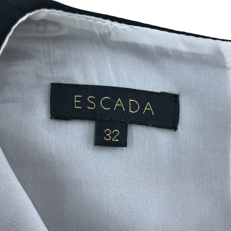 中古 ESCADA　エスカーダ ノースリーブワンピース ブラック＆ブルー Sサイズ 【100043554002】