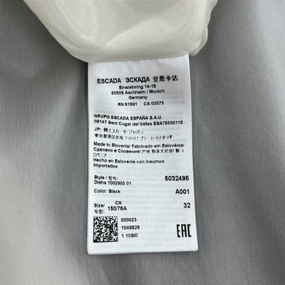 未使用品 半タグ付き ESCADA　エスカーダ ノースリーブワンピース ブラック＆オレンジ Sサイズ 【100043555002】