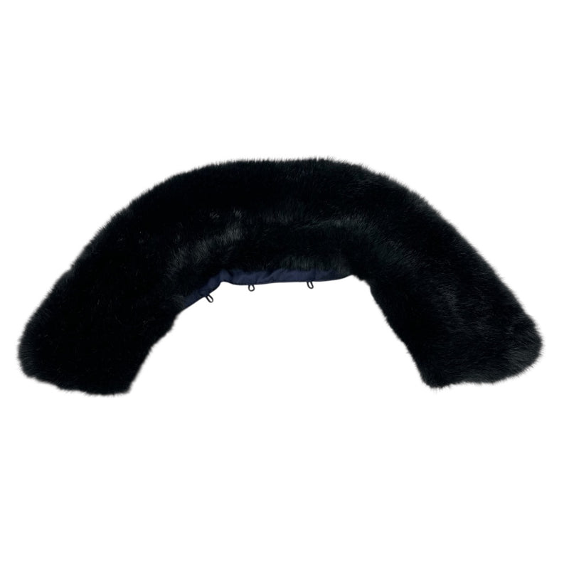 中古 TOCCA トッカ ファー付き ダウンコート ツイード生地 ネイビー Sサイズ 【100044091002】