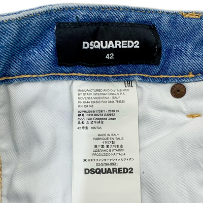 DSQUARED2 デニムパンツ COOL GIRL CROPPED S72LB0218 サイズ42(約XLサイズ相当) インディゴ 2019AW ディースクエアード 【100049288007】