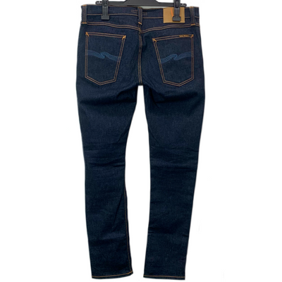 Nudie Jeans スキニーデニム タイトロングジョン N387 33インチ ネイビー ヌーディジーンズ 【100049289007】