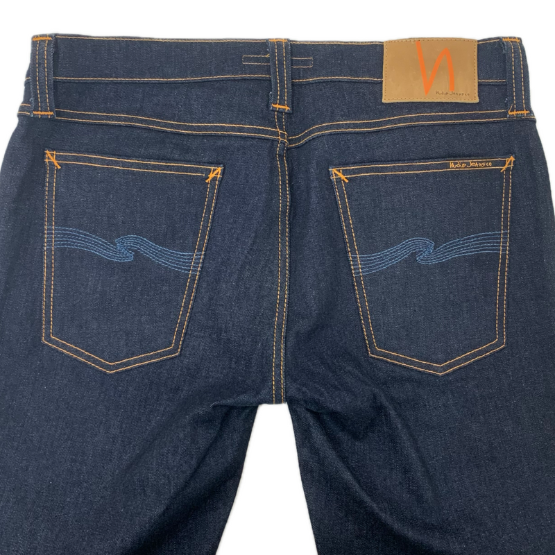 Nudie Jeans スキニーデニム タイトロングジョン N387 33インチ ネイビー ヌーディジーンズ 【100049289007】