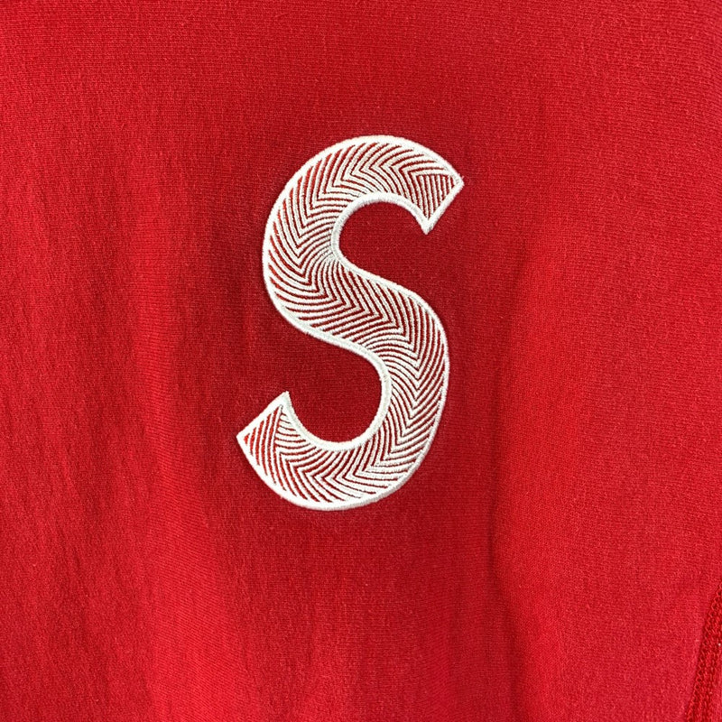 Supreme シュプリーム Sロゴフーデッド スウェットシャツ サイズL レッド メンズ トップス 【100057470008】