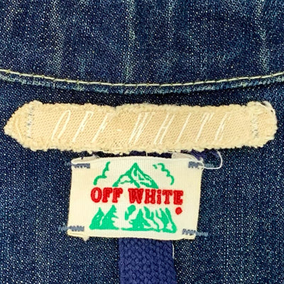 Off-White デニムジャケット サイズS インディゴ 15AW オフホワイト 【100057497007】