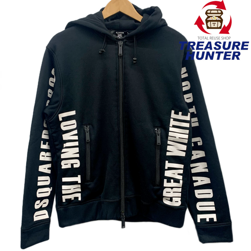 DSQUARED2 ジップパーカー S71HG0092 サイズS ブラック ディースクエアード 【100057519007】