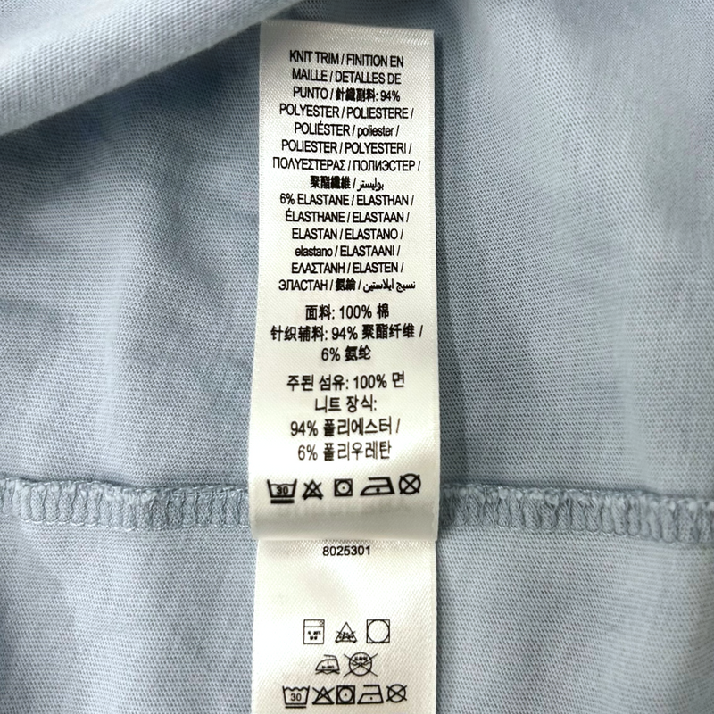 BURBERRY 半袖シャツ 14Y 164cm ブルー×ボーダー バーバリー 【100057592007】
