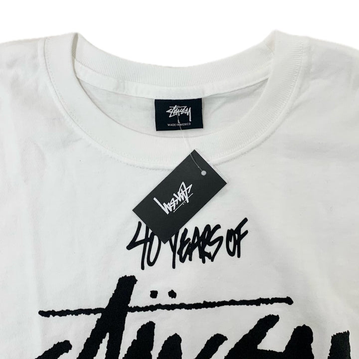オールドstussy ワールドツアー Tシャツ Mサイズ ホワイト STUSSY - STUSSY ワールドツアー 長袖 ホワイト Tシャツ ロンT