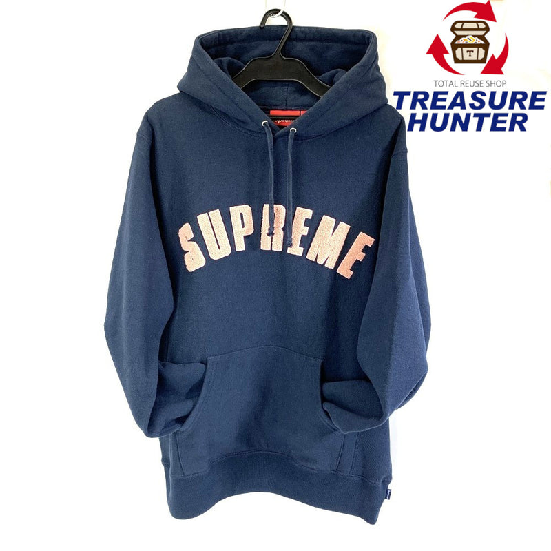 Supreme(シュプリーム) フーディーパーカー RN101837 CA32812 シェニールアーチロゴ サイズL ネイビー メンズ 【100057667003】