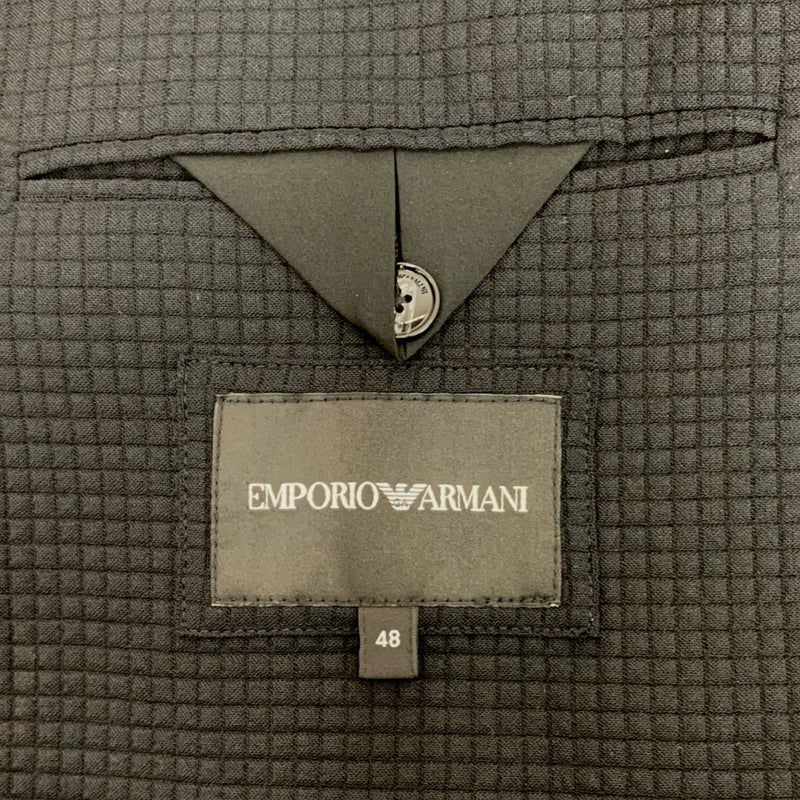 EMPORIO ARMANI フード付きテーラードジャケット 3K1GN6 サイズ48(L) ブラック エンポリオアルマーニ 【100057701007】