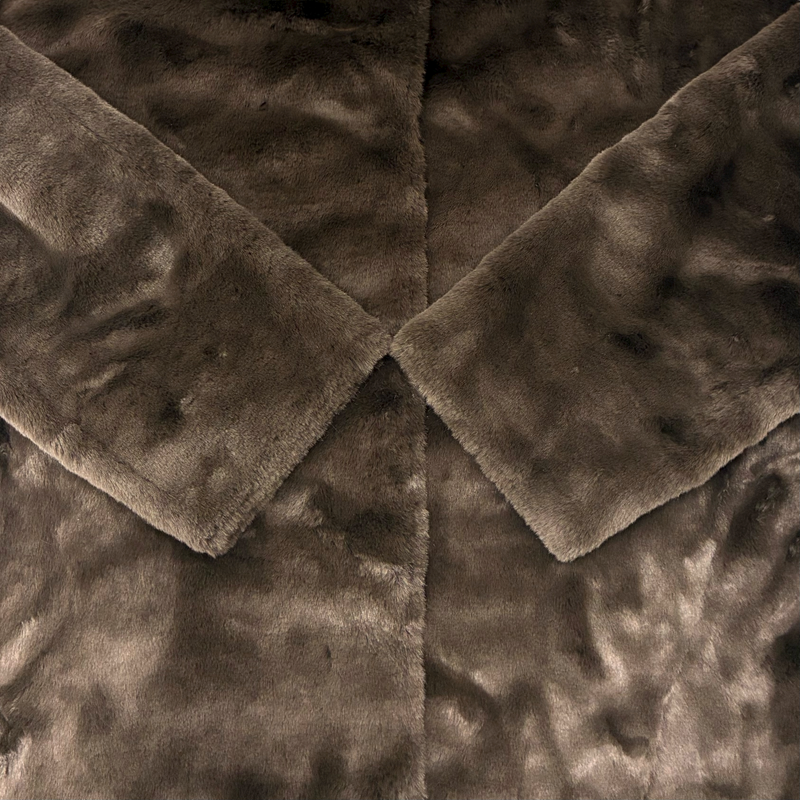 AMERI 2wayエコファーロングコート ベルト付き サイズF ブラウン アメリ 【100057801007】