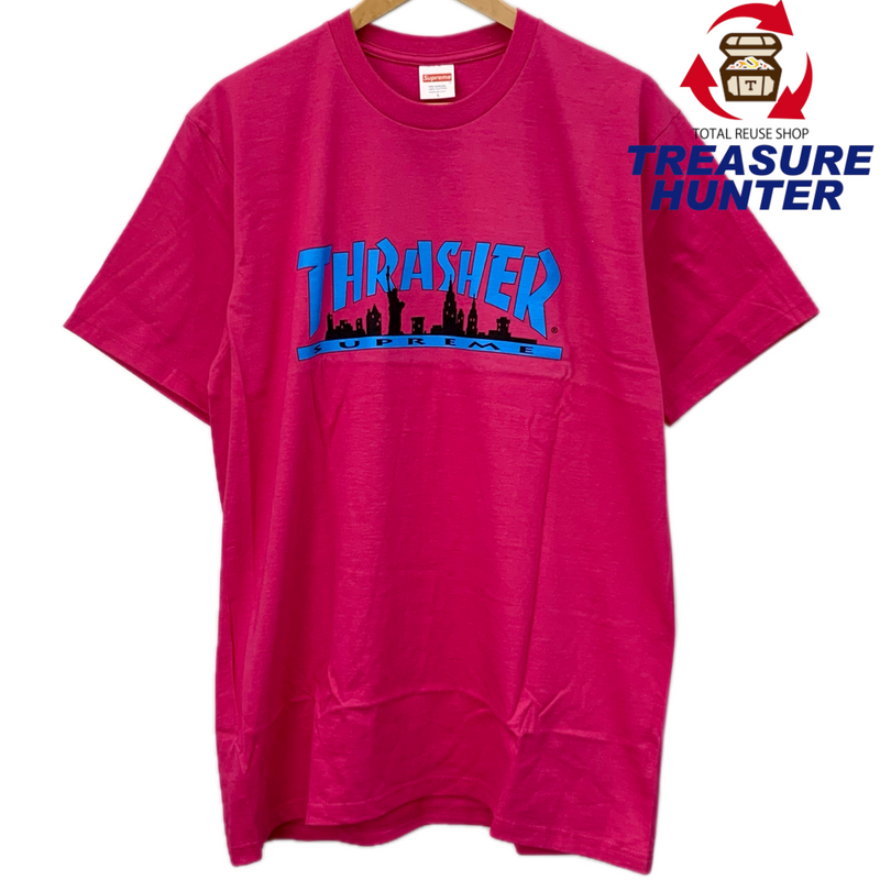 Supreme×THRASHER Skyline Tee Hot Pink サイズL 21FW Tシャツ シュプリーム×スラッシャー 【100057865009】