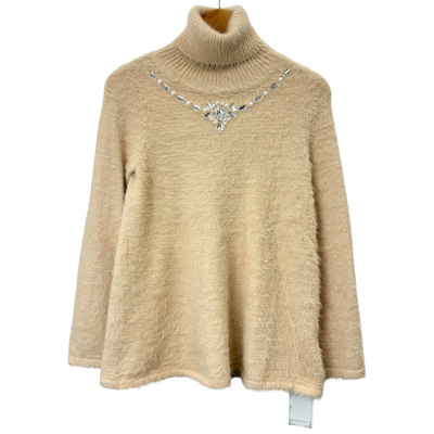 EmiriaWiz フェザーヤーンビジューニットセットアップ サイズF ベージュ エミリアウィズ 【100057980007】