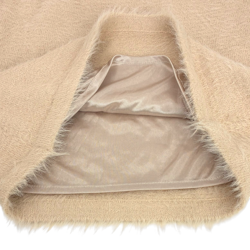 EmiriaWiz フェザーヤーンビジューニットセットアップ サイズF ベージュ エミリアウィズ 【100057980007】