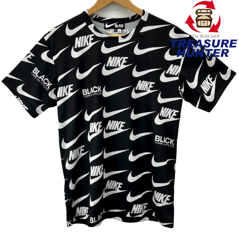 BLACK COMME des GARCONS×NIKE ロゴTシャツ サイズL ブラック 19AW ブラックコムデギャルソン×ナイキ 【100058839007】