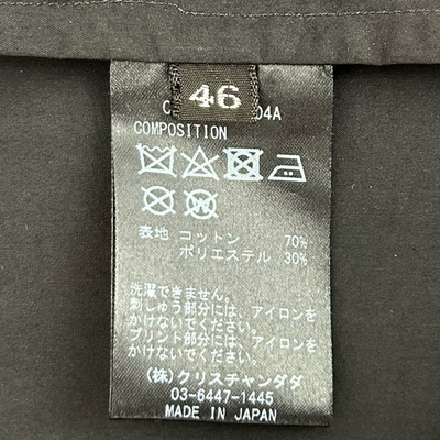 CHRISTIAN DADA ジップアップシャツ CDM-18S-0204A サイズ46 ブラック クリスチャンダダ 【100058843007】
