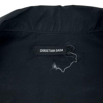 CHRISTIAN DADA ジップアップシャツ CDM-18S-0204A サイズ46 ブラック クリスチャンダダ 【100058843007】