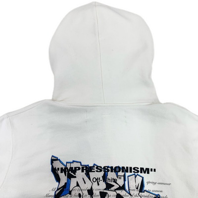 Off-White ドンディ グラフィティ スリムフーディ サイズXL ホワイト 2019年モデル パーカー オフホワイト 【100058895007】