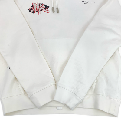 Off-White ドンディ グラフィティ スリムフーディ サイズXL ホワイト 2019年モデル パーカー オフホワイト 【100058895007】