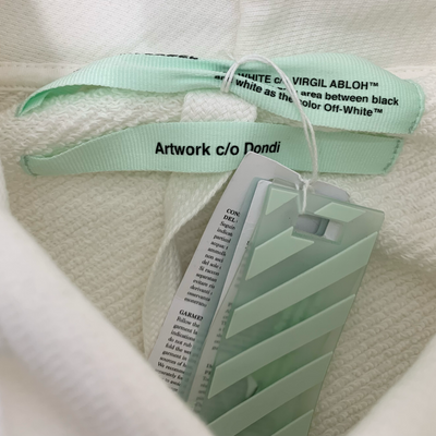 Off-White ドンディ グラフィティ スリムフーディ サイズXL ホワイト 2019年モデル パーカー オフホワイト 【100058895007】