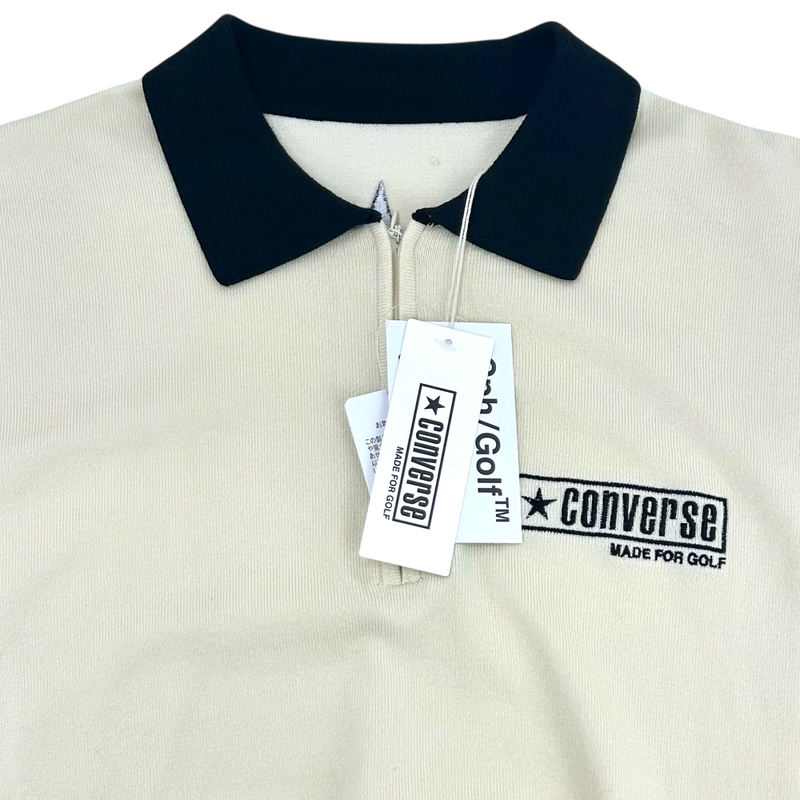 CONVERSE GOLF×Captains Helm ワンスター ジャガードニットポロ CHG22-CV-K01 サイズL アイボリー コンバースゴルフ×キャプテンヘルム 【100058924007】