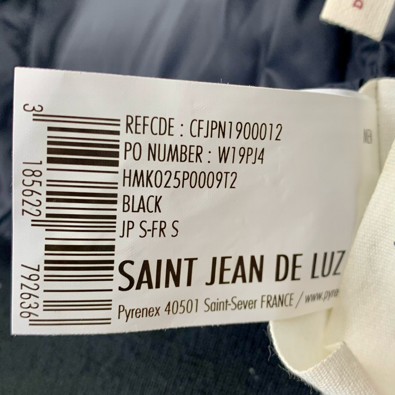 PYRENEX Saint Jean De Luz ダウンジャケット サイズS ブラック ピレネックス 【100058983008】