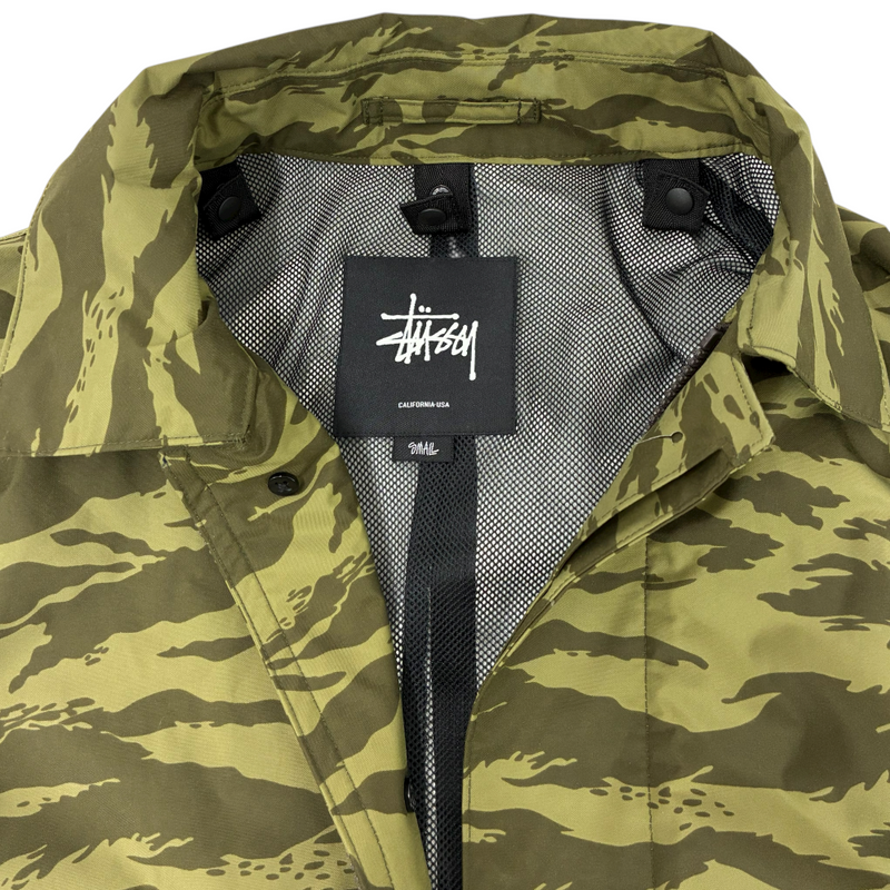 STUSSY×OGAWA CAMPAL×nano universe ステンカラーコート インナーダウン付き サイズS タイガーカモ カーキ ステューシー×小川キャンパル×ナノユニバース 【100058999007】