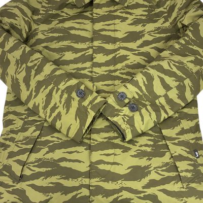 STUSSY×OGAWA CAMPAL×nano universe ステンカラーコート インナーダウン付き サイズS タイガーカモ カーキ ステューシー×小川キャンパル×ナノユニバース 【100058999007】