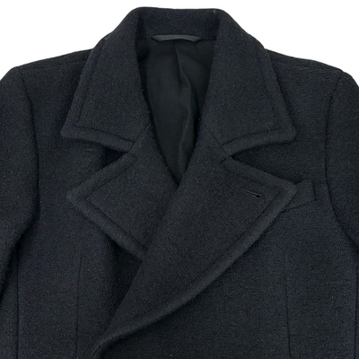 ANN DEMEULEMEESTER チェスターコート サイズXXS ブラック アン ドゥムルメステール 【100059128007】