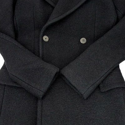 ANN DEMEULEMEESTER チェスターコート サイズXXS ブラック アン ドゥムルメステール 【100059128007】