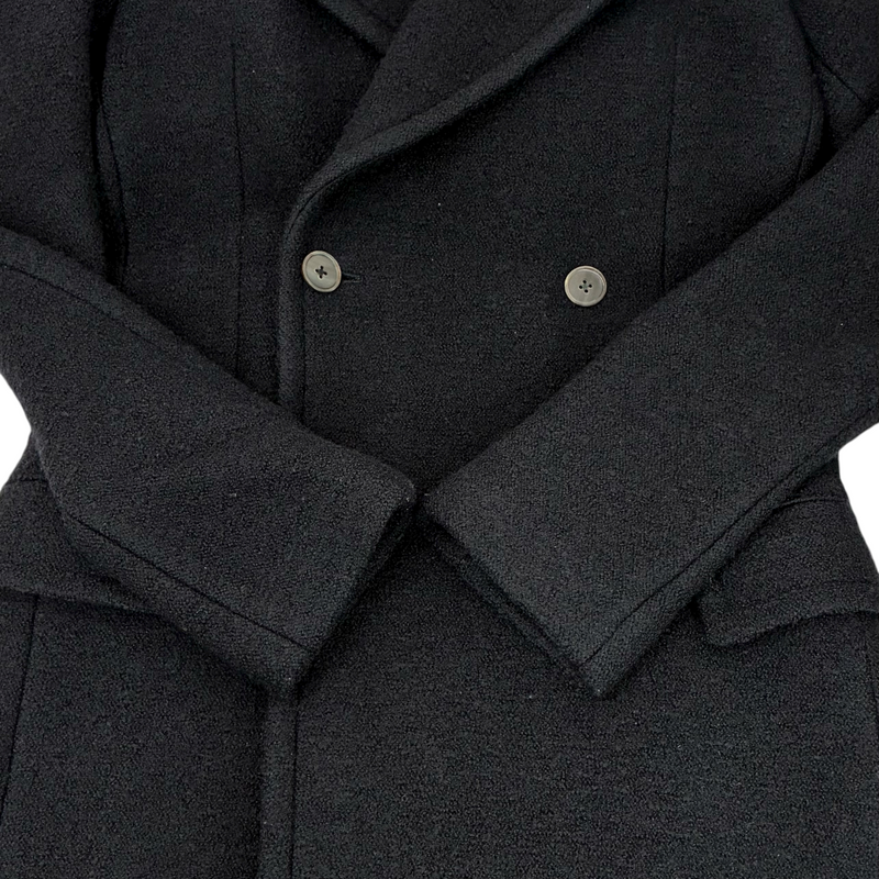 ANN DEMEULEMEESTER チェスターコート サイズXXS ブラック アン ドゥムルメステール 【100059128007】