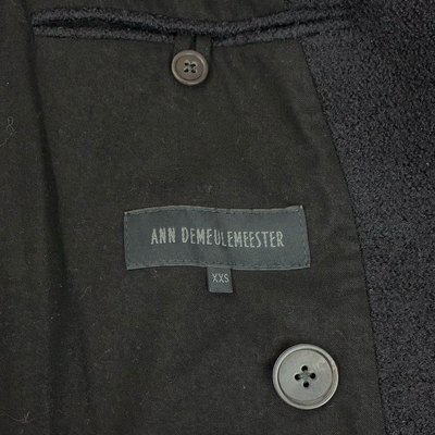 ANN DEMEULEMEESTER チェスターコート サイズXXS ブラック アン ドゥムルメステール 【100059128007】