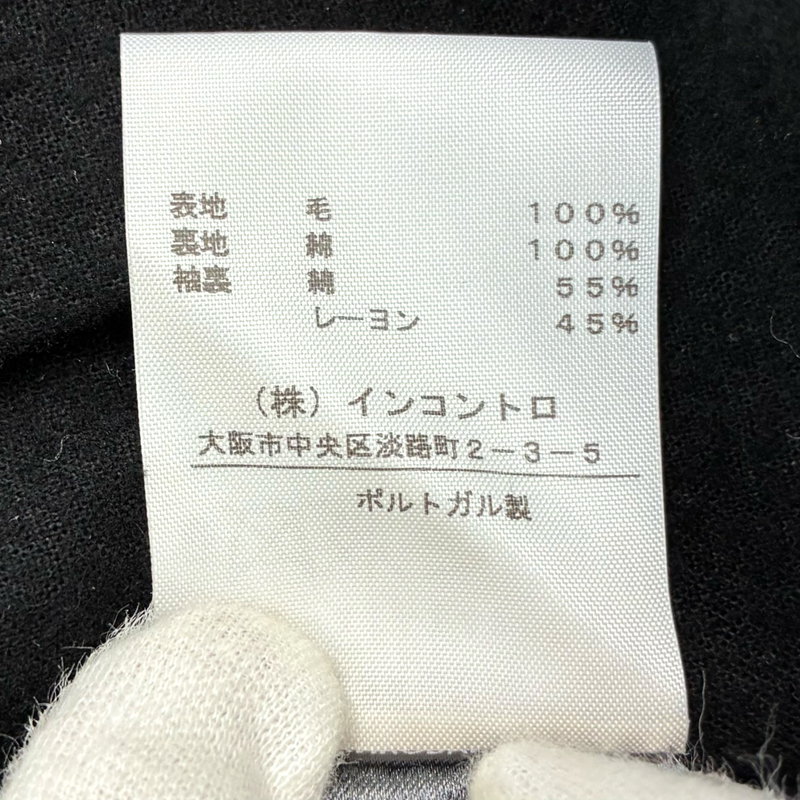 ANN DEMEULEMEESTER チェスターコート サイズXXS ブラック アン ドゥムルメステール 【100059128007】