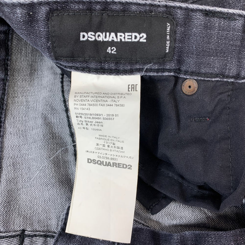 DSQUARED2 ディースクエアード2 デニムパンツ S74LB0491 S30357 サイズ42 S相当 ブラック系 メンズ ボトムス 【100059225008】