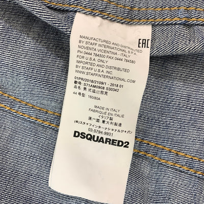 DSQUARED2 ディースクエアード2 デニムジャケット サイズ44 M相当 S71AM0928 S30342 ブルー メンズ アウター 【100059228008】