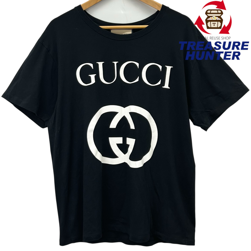 GUCCI インターロッキングG コットン オーバーサイズTシャツ サイズL 現行モデル グッチ 【100059242007】