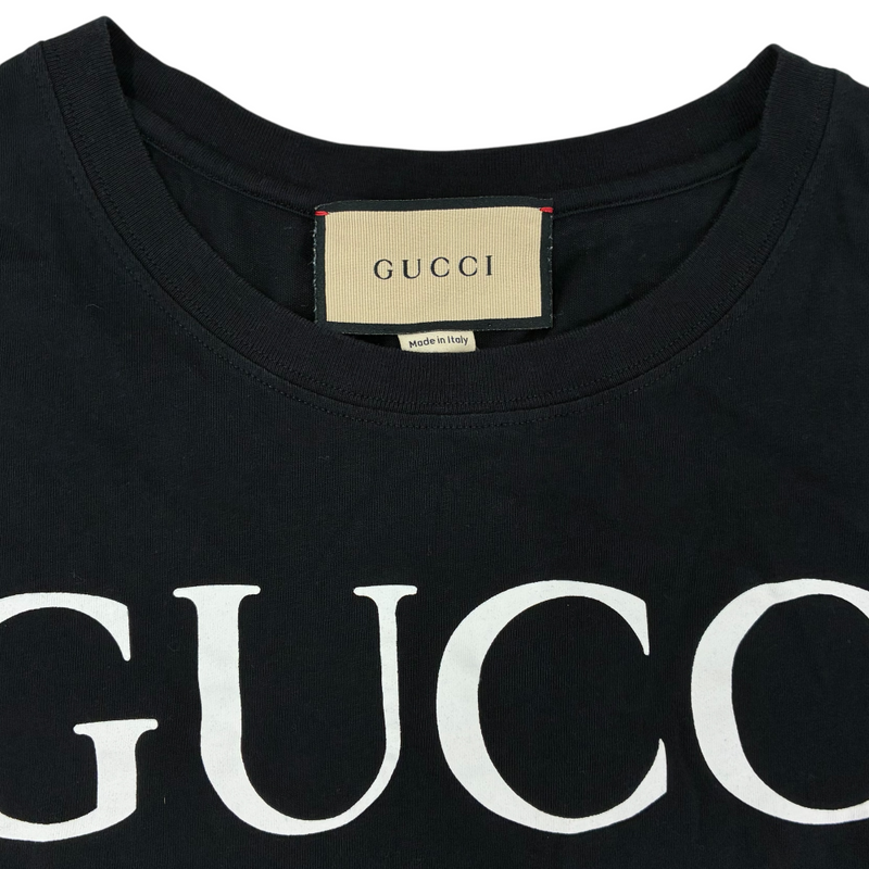 GUCCI インターロッキングG コットンオーバーサイズTシャツ 493117X3Q35 サイズXS ブラック グッチ 【100059243007】