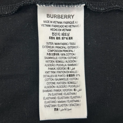 BURBERRY LETCHFORDTAV Tシャツ 8026016 サイズM ブラック 20SS 半袖 バーバリー 【100059244007】