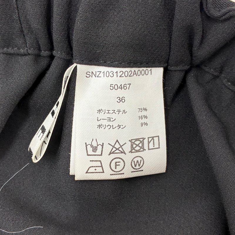 SHENERY ダブルクロスワイドパンツ サイズ36(約Sサイズ相当) ブラック 23SS シーナリー 【100059306007】