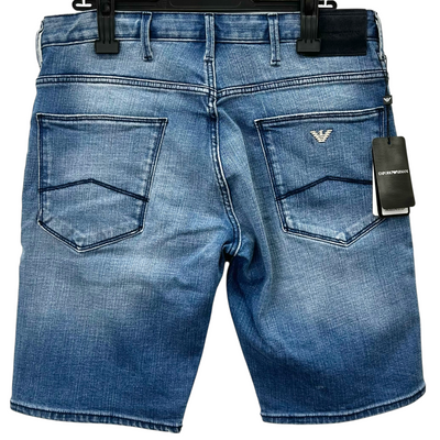 EMPORIO ARMANI ショートデニムパンツ 3H1PA6 1D4DZ サイズ48(約Lサイズ相当) インディゴ エンポリオアルマーニ 【100059316007】
