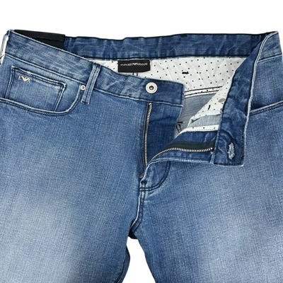 EMPORIO ARMANI ショートデニムパンツ 3H1PA6 1D4DZ サイズ48(約Lサイズ相当) インディゴ エンポリオアルマーニ 【100059316007】