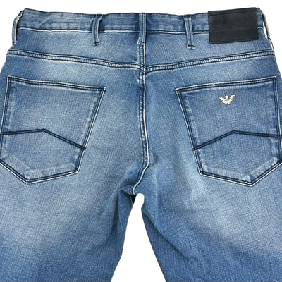 EMPORIO ARMANI ショートデニムパンツ 3H1PA6 1D4DZ サイズ48(約Lサイズ相当) インディゴ エンポリオアルマーニ 【100059316007】