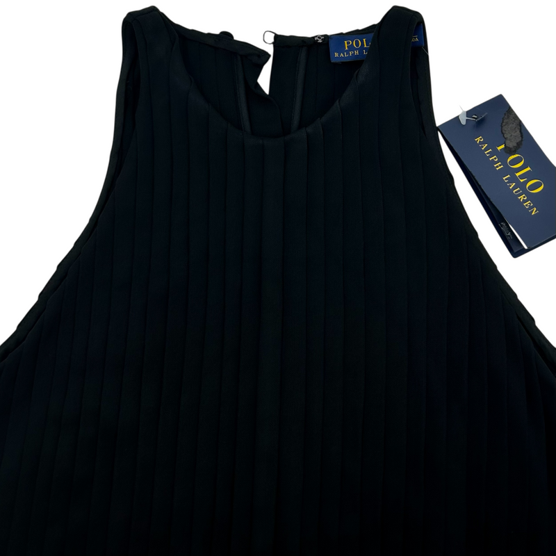 Ralph Lauren ノースリーブプリーツワンピース 2115893775001 サイズXS ブラック ラルフローレン 【100059360007】