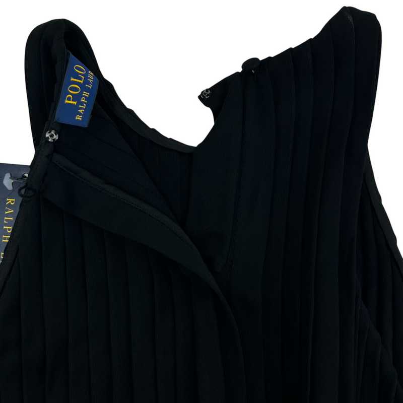 Ralph Lauren ノースリーブプリーツワンピース 2115893775001 サイズXS ブラック ラルフローレン 【100059360007】